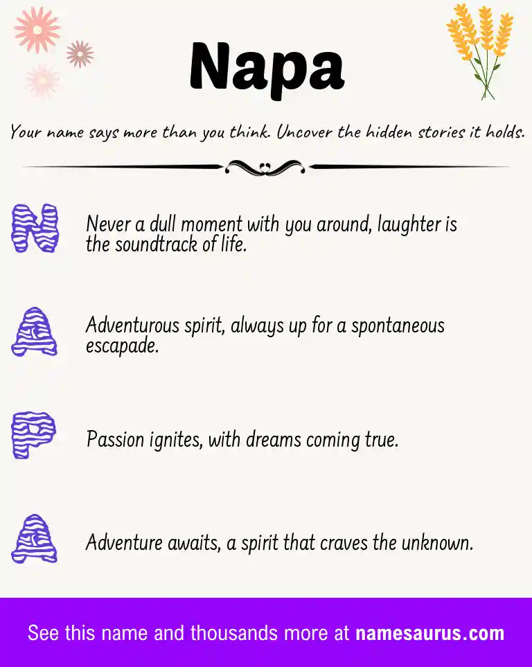 Acrostic poem about Napa.