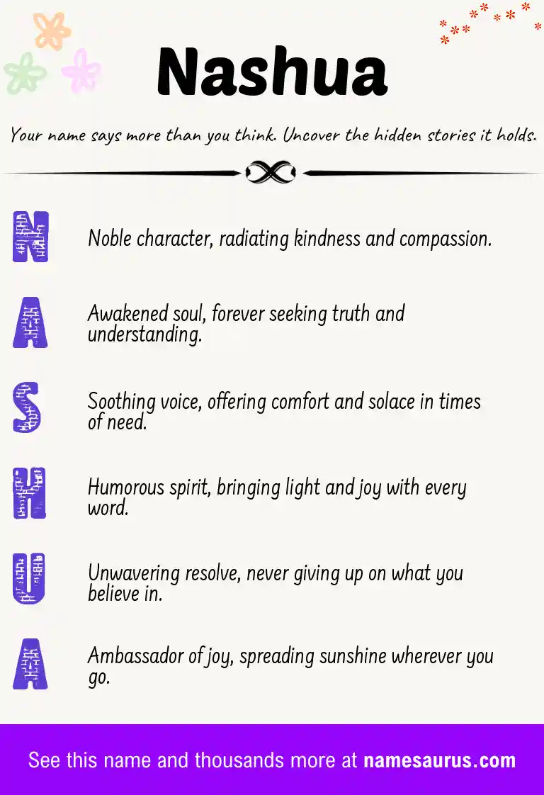 Acrostic poem about Nashua.