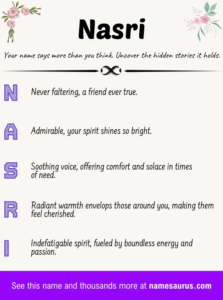 Acrostic poem about Nasri.