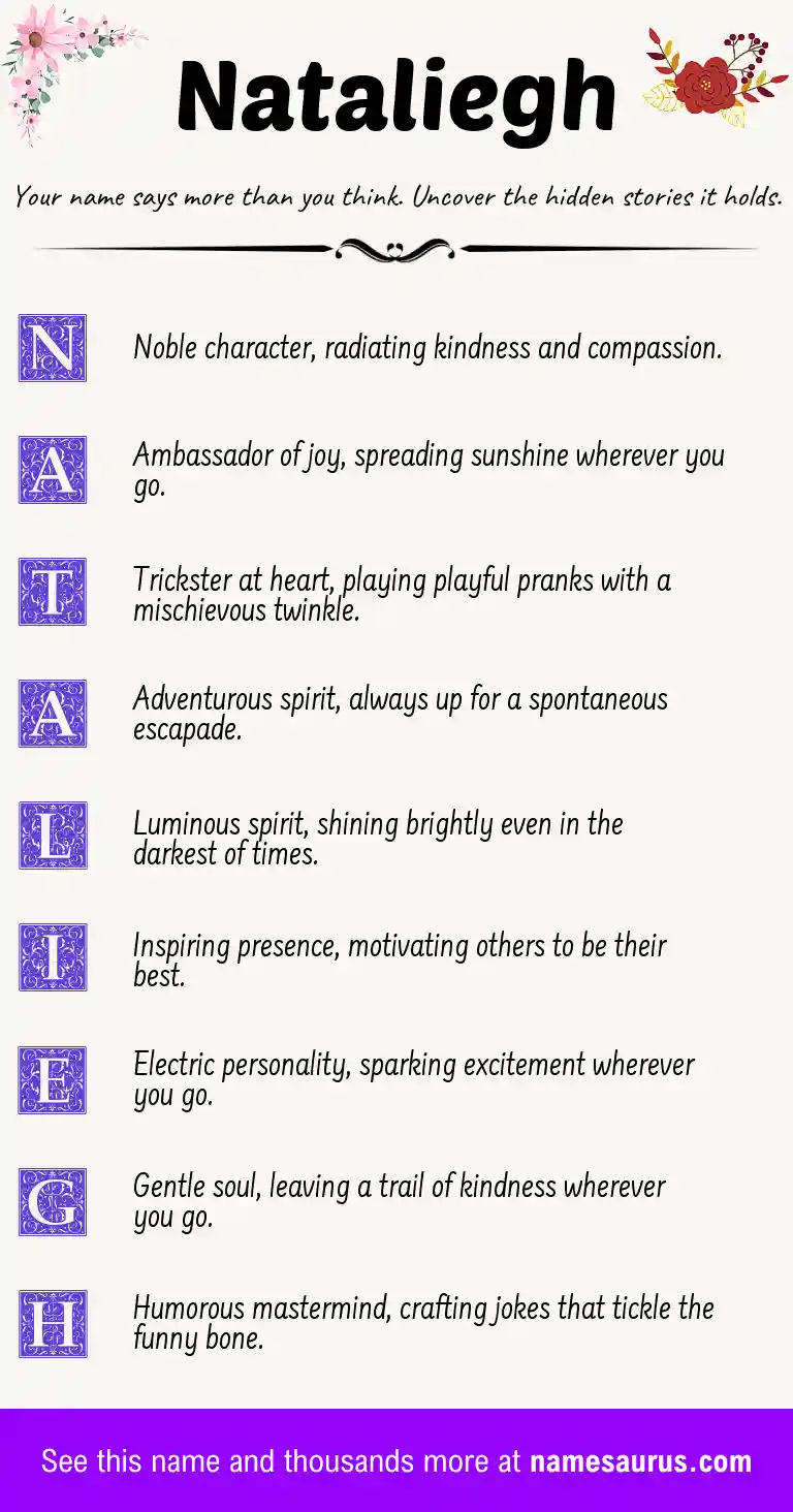 Acrostic poem about Nataliegh.