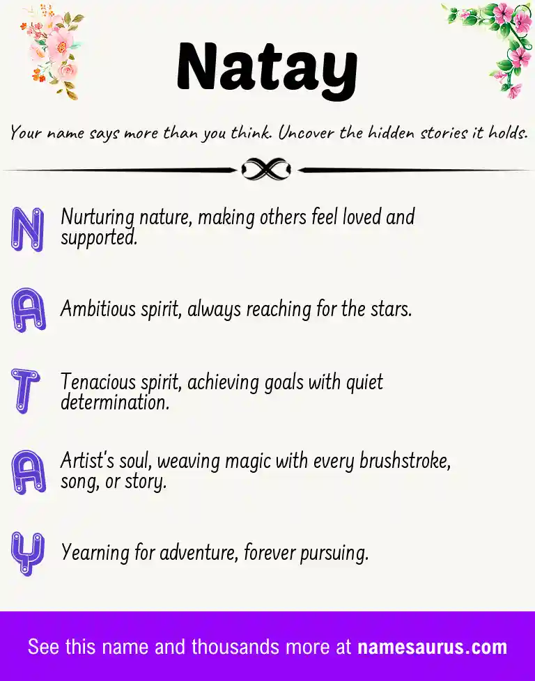 Acrostic poem about Natay.