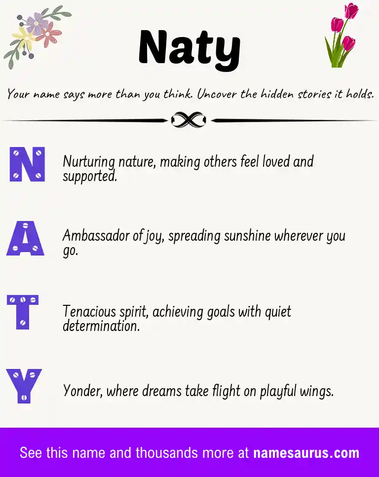 Acrostic poem about Naty.