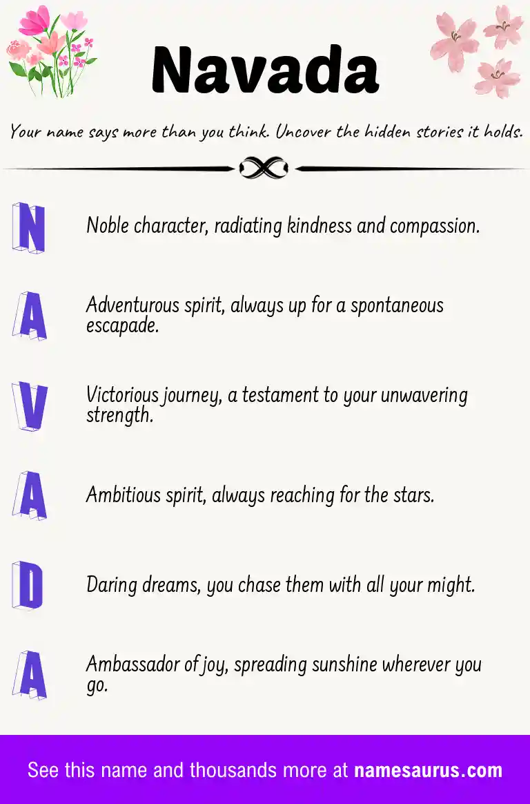 Acrostic poem about Navada.