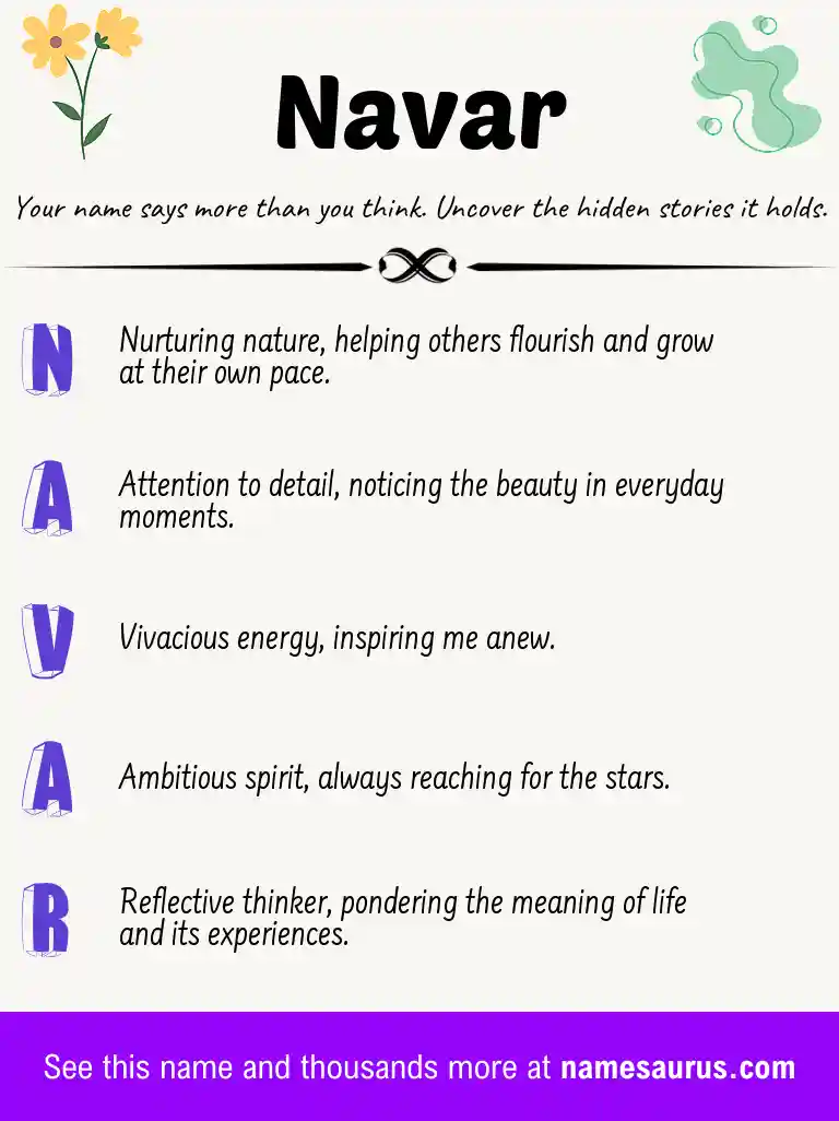 Acrostic poem about Navar.