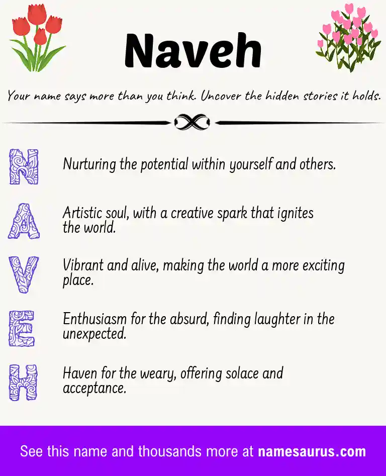 Acrostic poem about Naveh.
