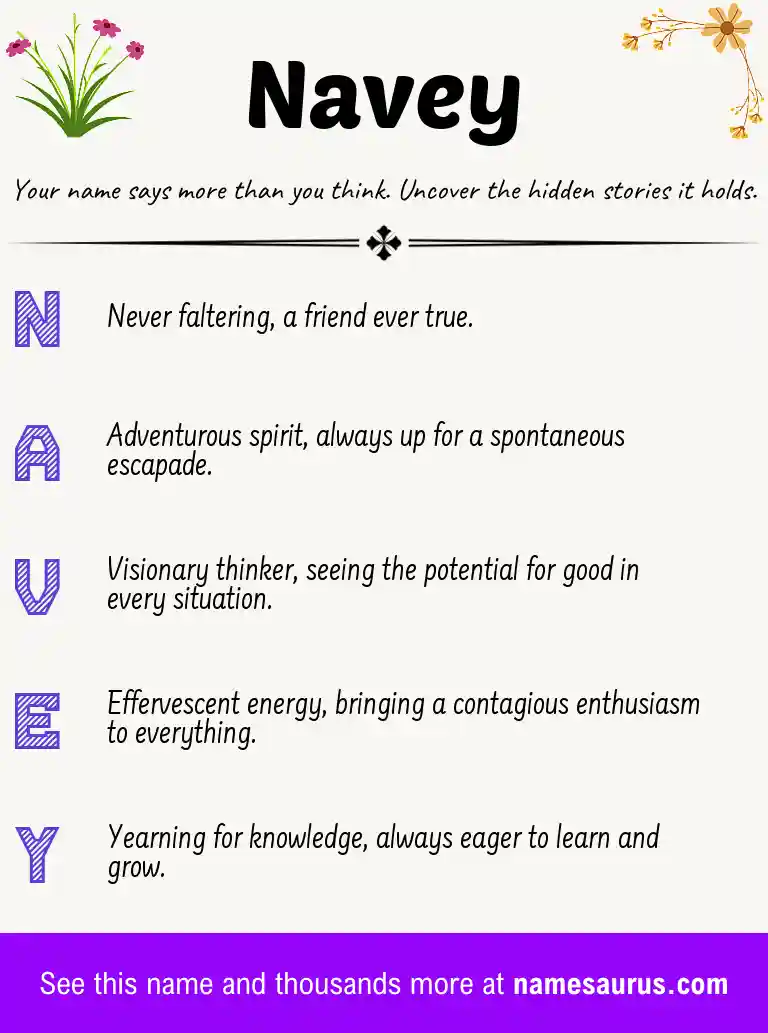 Acrostic poem about Navey.