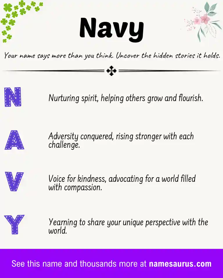 Acrostic poem about Navy.