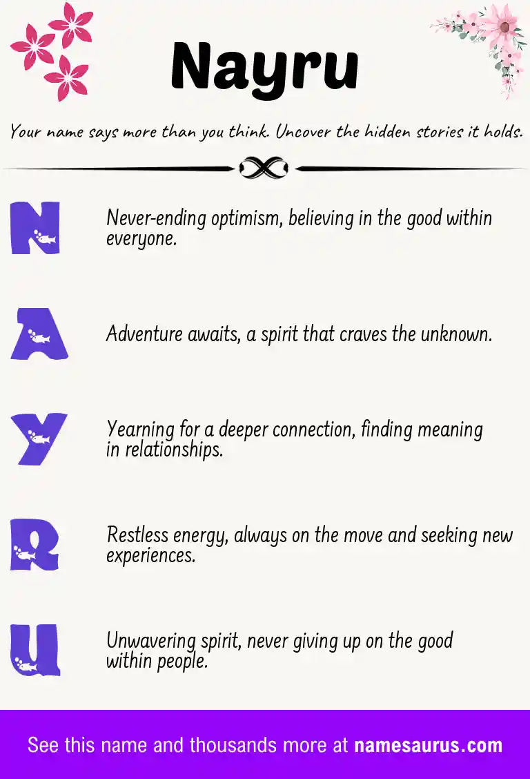 Acrostic poem about Nayru.