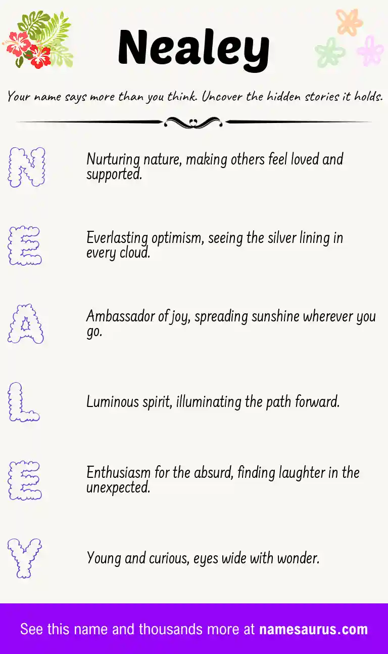Acrostic poem about Nealey.