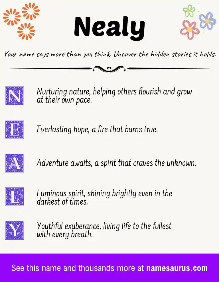 Acrostic poem about Nealy.