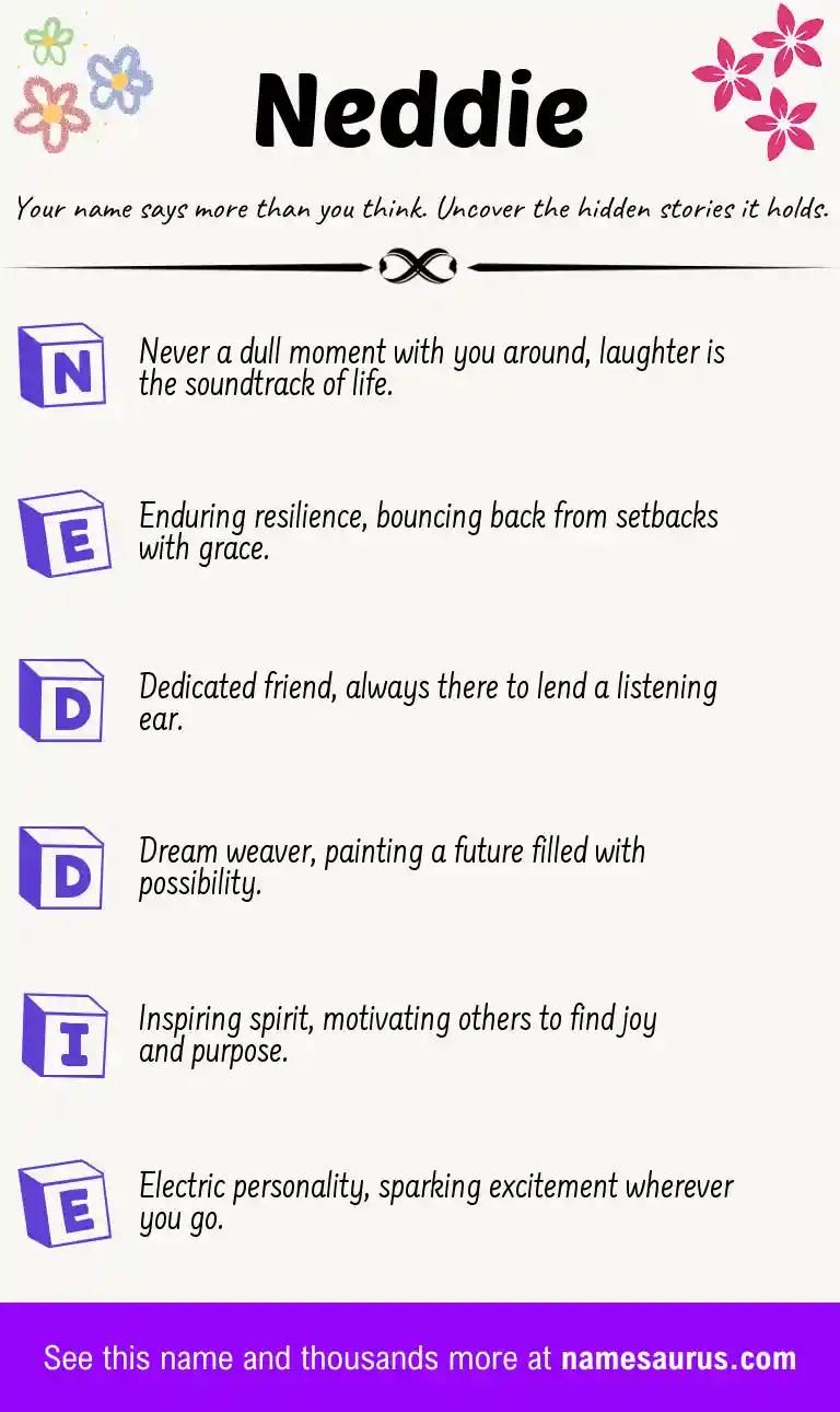 Acrostic poem about Neddie.