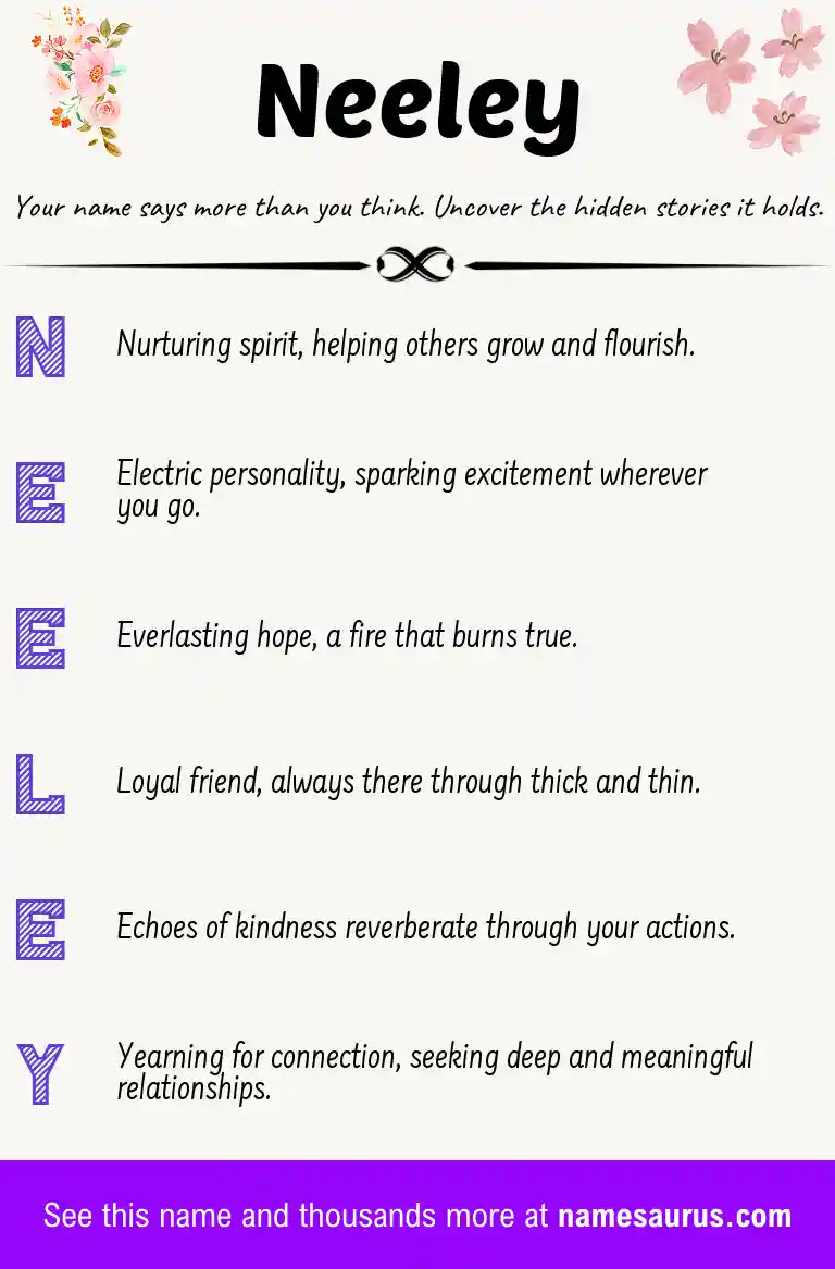 Acrostic poem about Neeley.