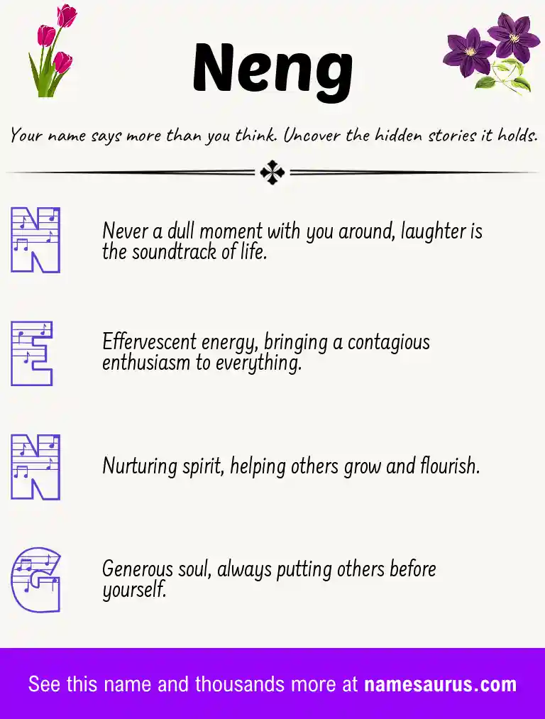 Acrostic poem about Neng.