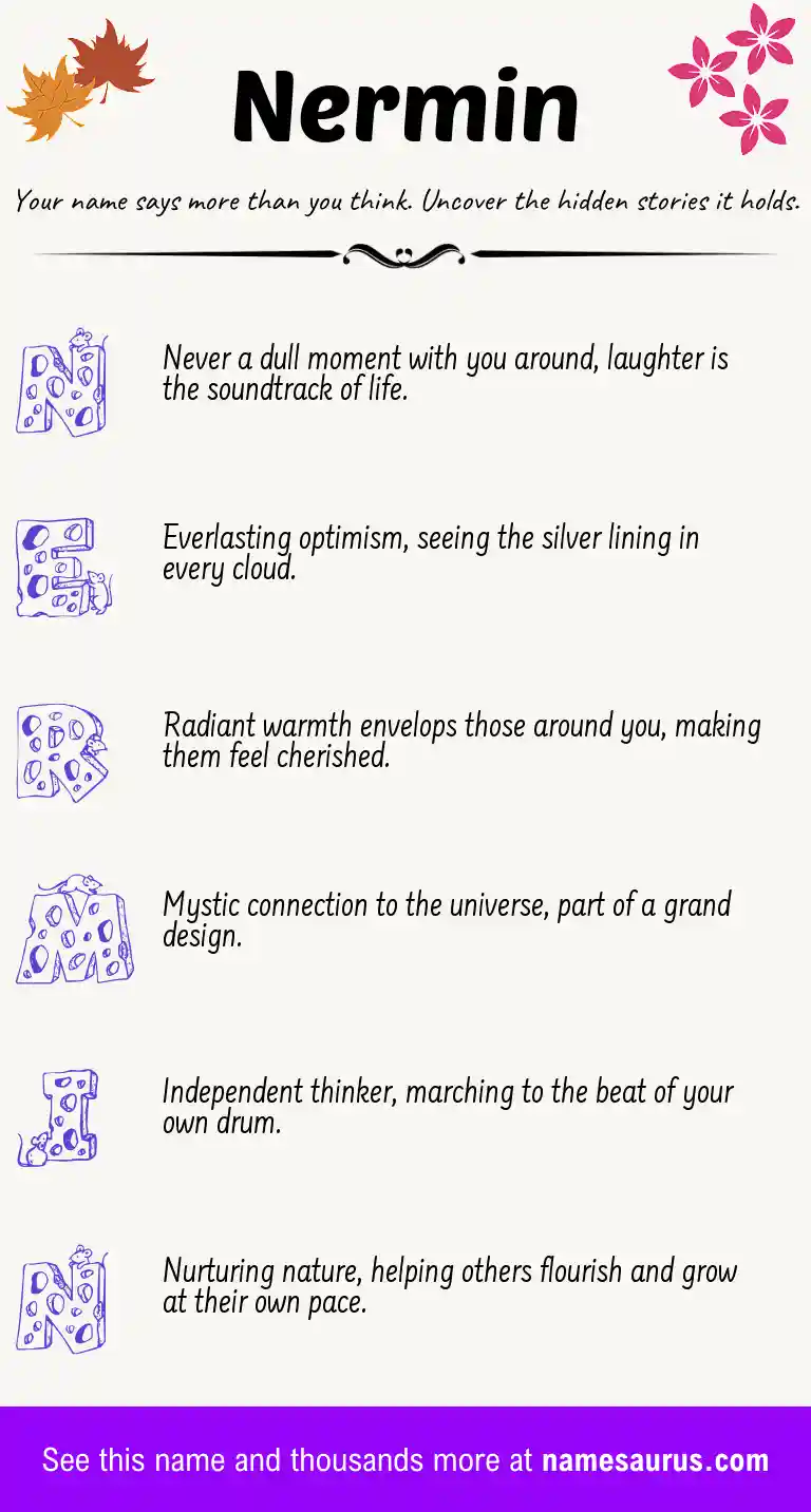 Acrostic poem about Nermin.
