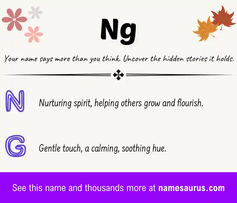 Acrostic poem about Ng.