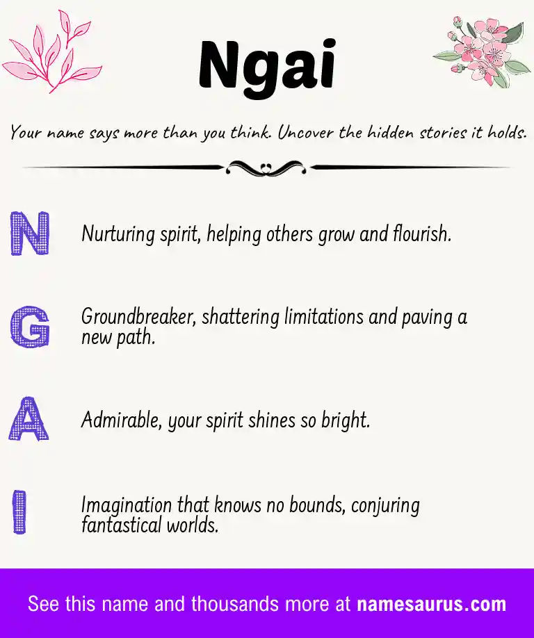 Acrostic poem about Ngai.