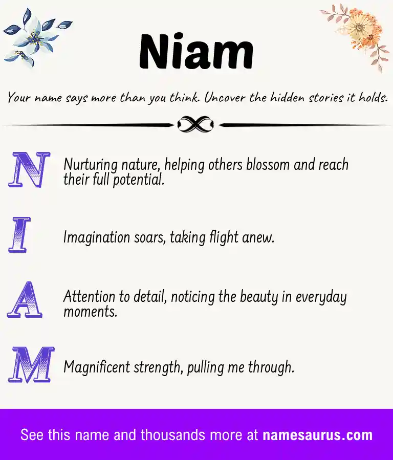 Acrostic poem about Niam.