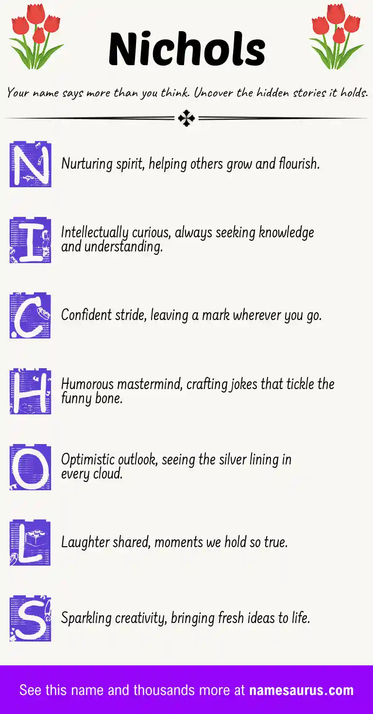 Acrostic poem about Nichols.