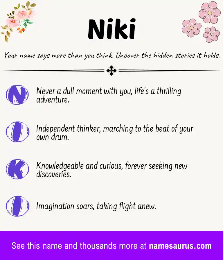 Acrostic poem about Niki.