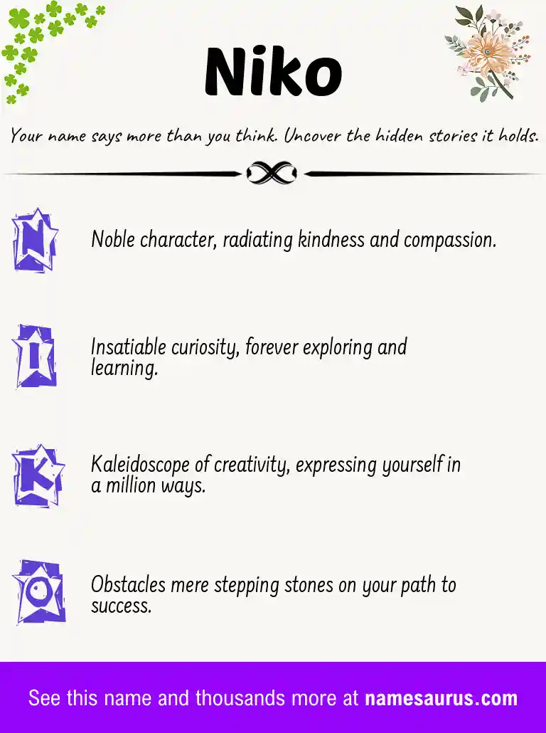 Acrostic poem about Niko.