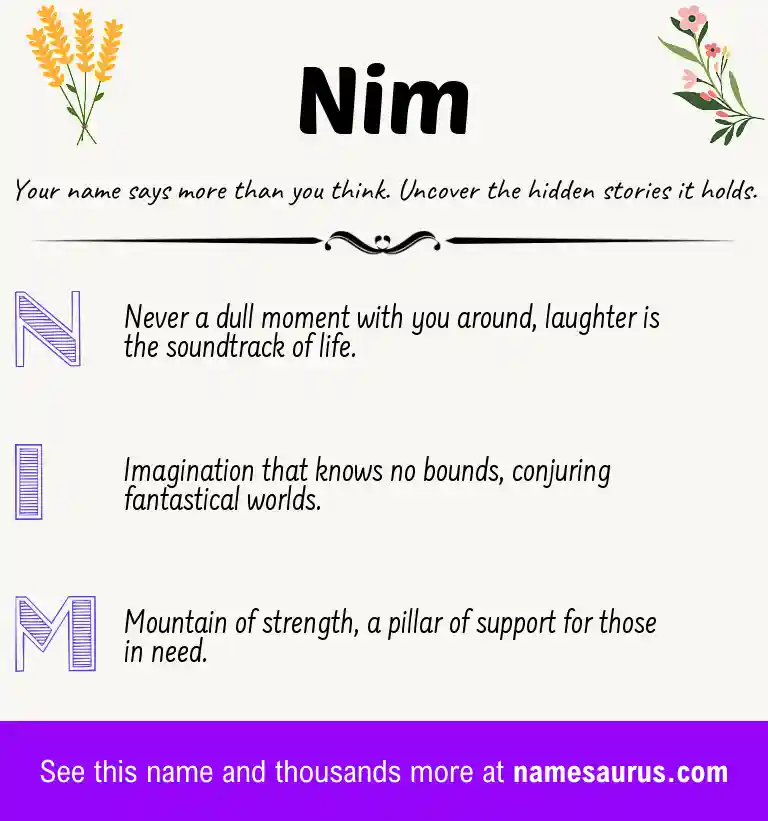 Acrostic poem about Nim.