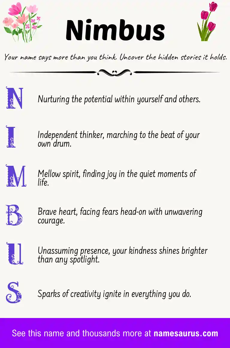 Acrostic poem about Nimbus.