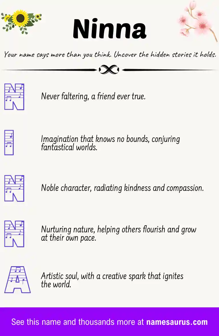 Acrostic poem about Ninna.