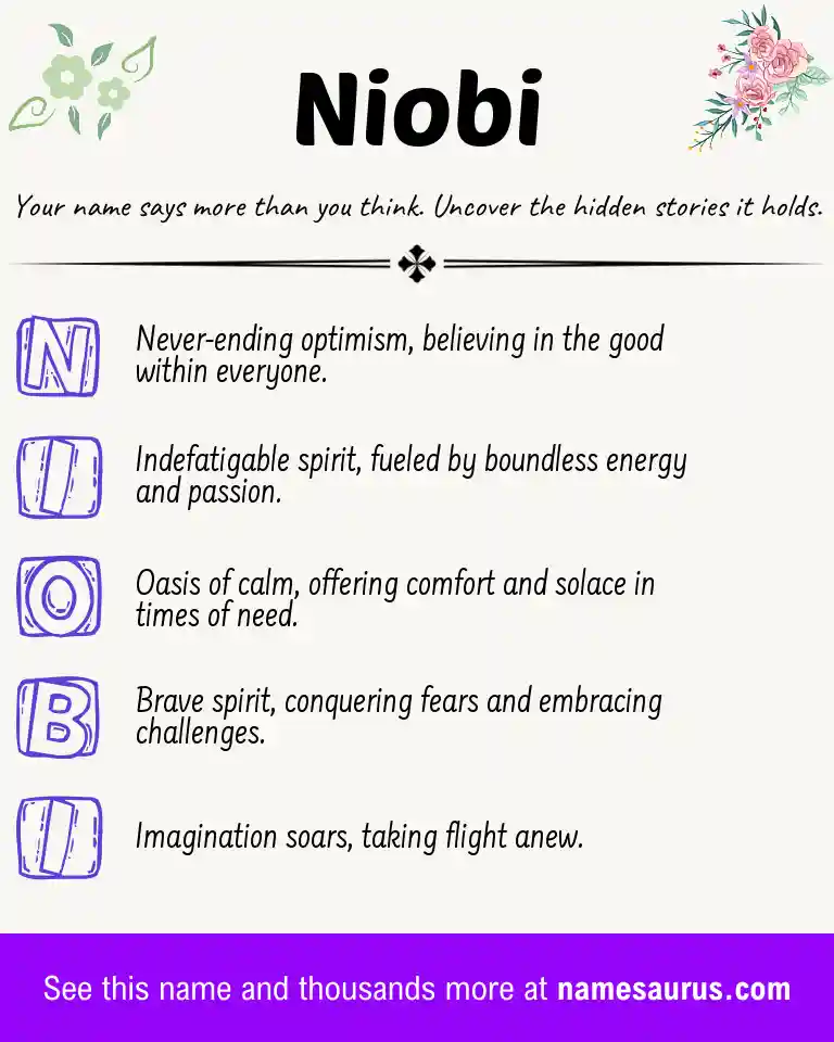 Acrostic poem about Niobi.