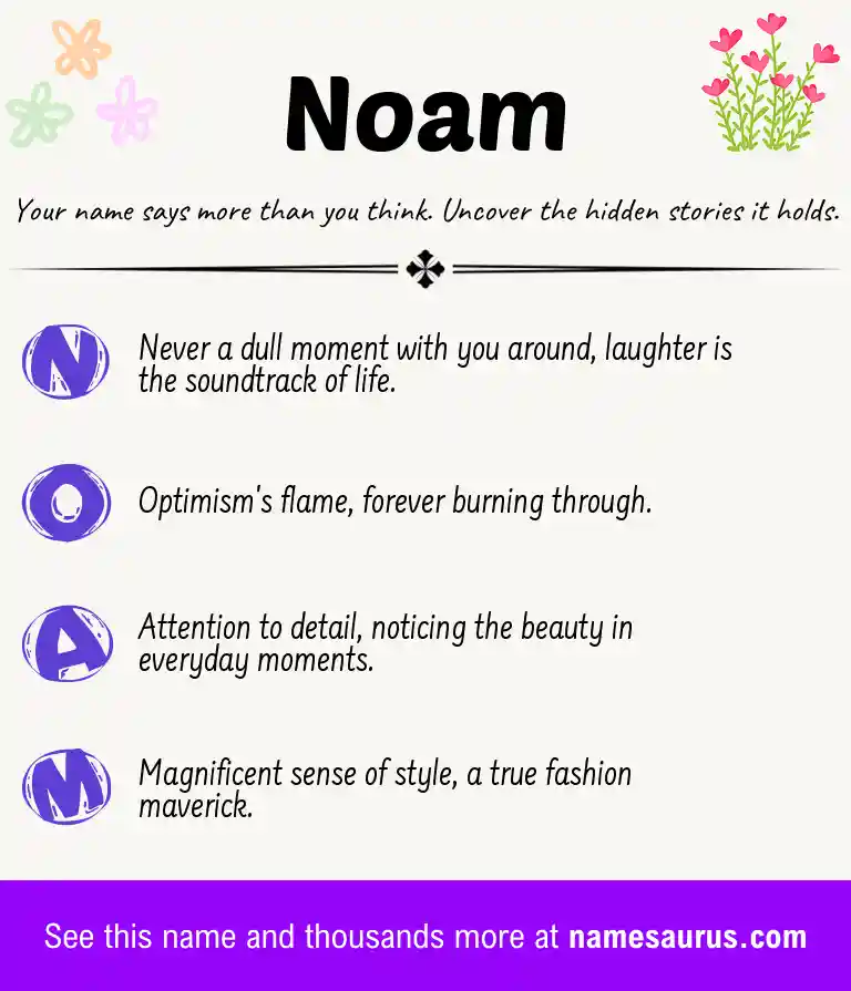 Acrostic poem about Noam.