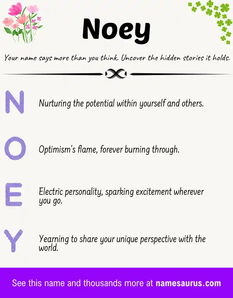 Acrostic poem about Noey.