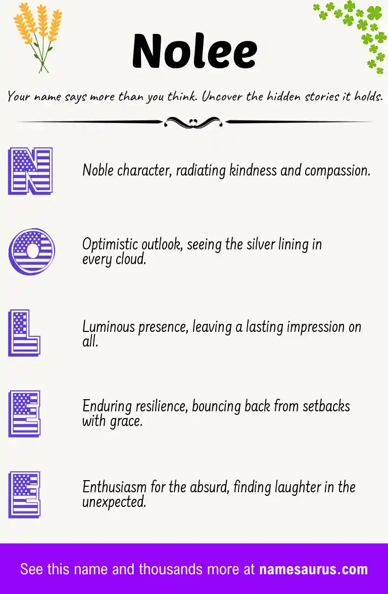 Acrostic poem about Nolee.