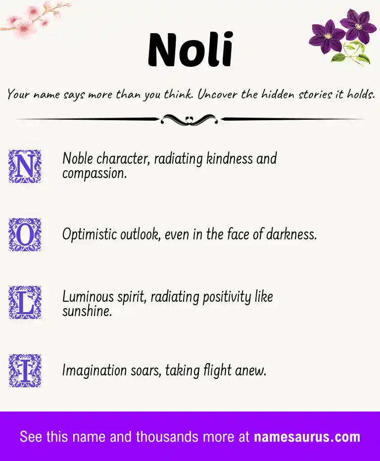 Acrostic poem about Noli.