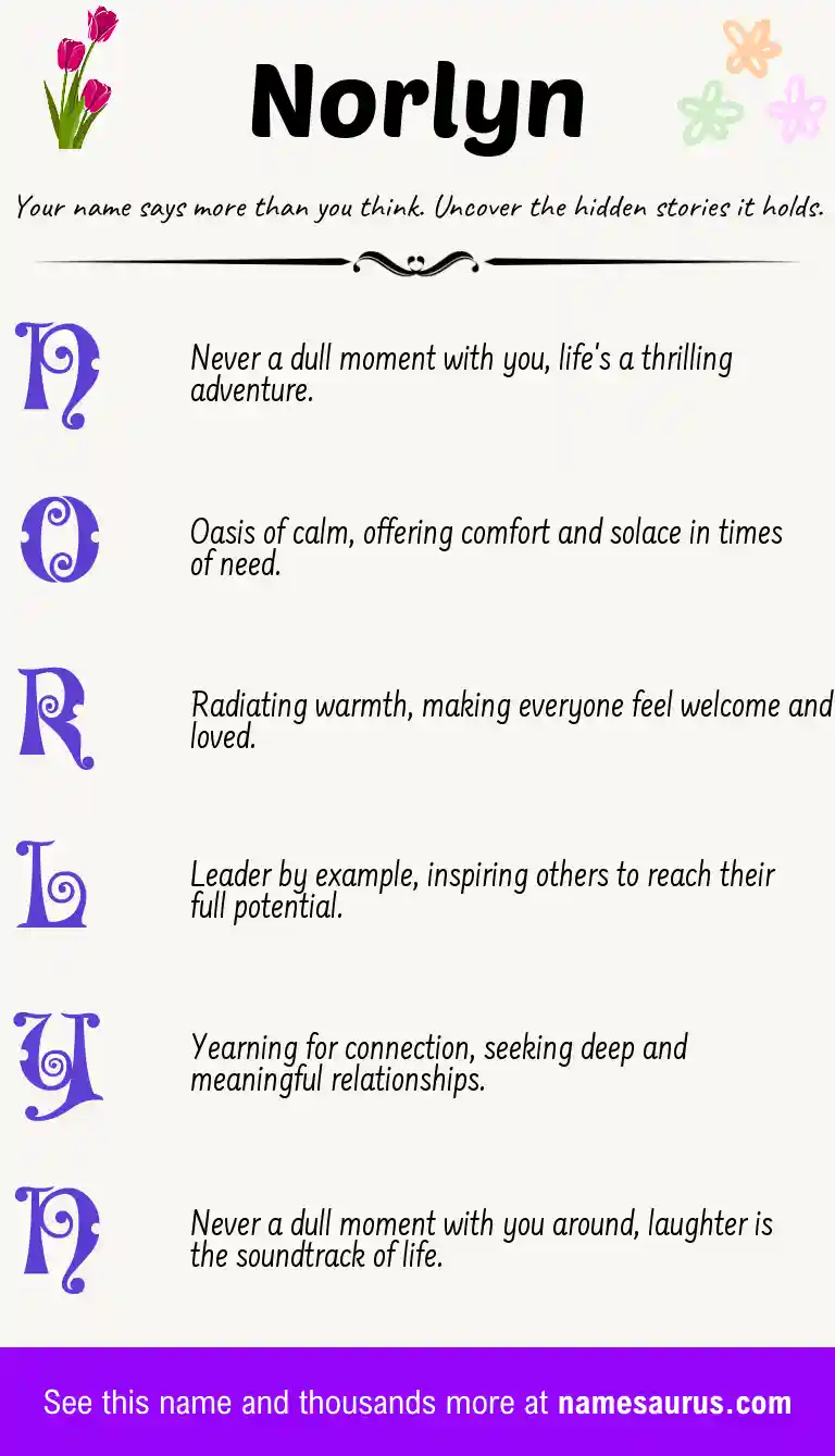 Acrostic poem about Norlyn.