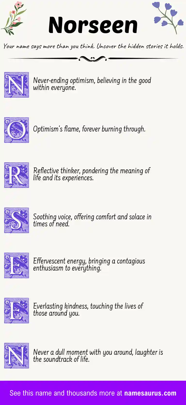 Acrostic poem about Norseen.