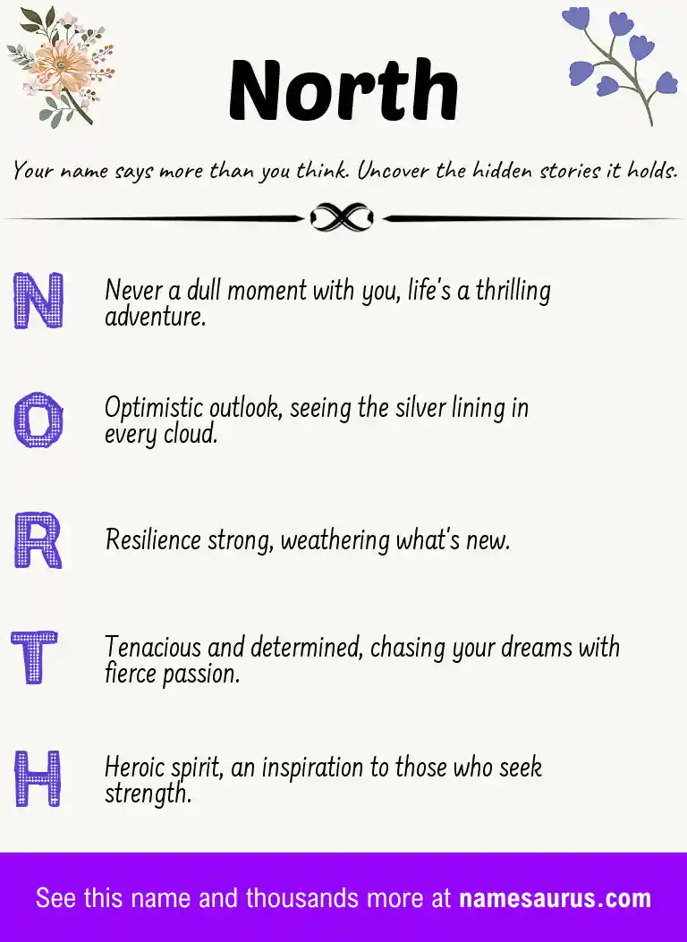 Acrostic poem about North.