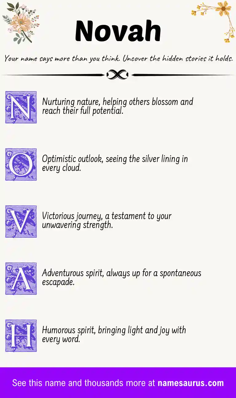Acrostic poem about Novah.