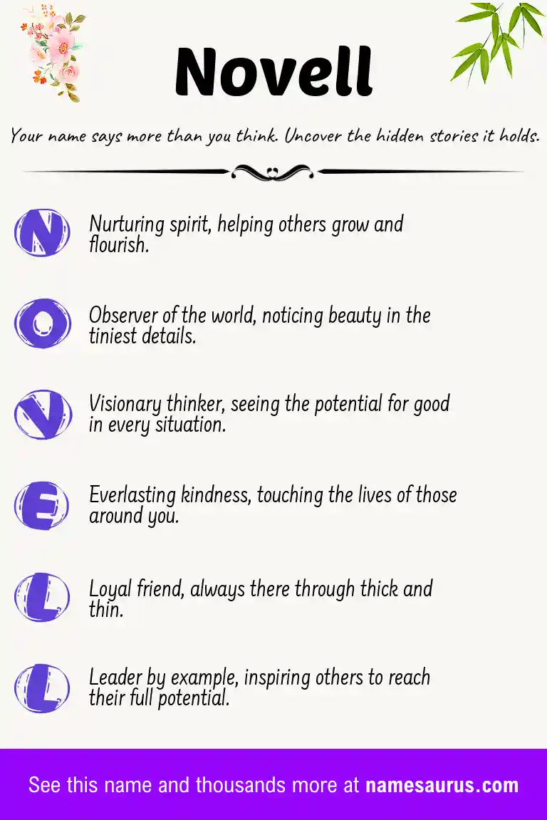 Acrostic poem about Novell.