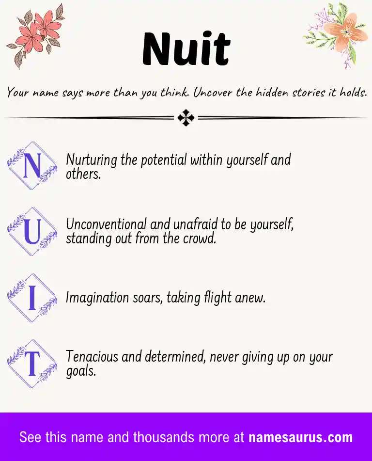 Acrostic poem about Nuit.