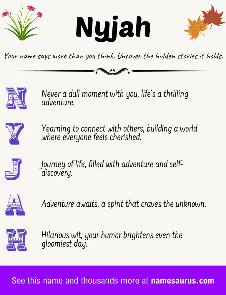 Acrostic poem about Nyjah.