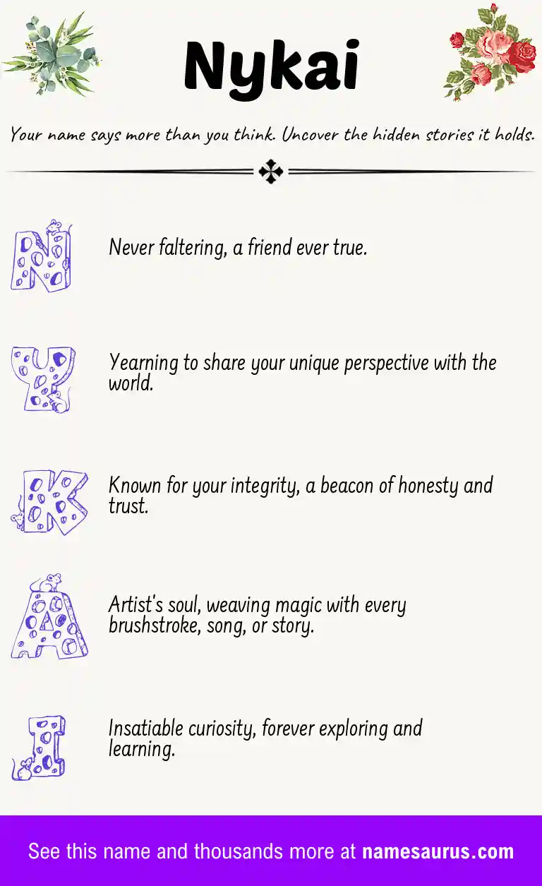 Acrostic poem about Nykai.