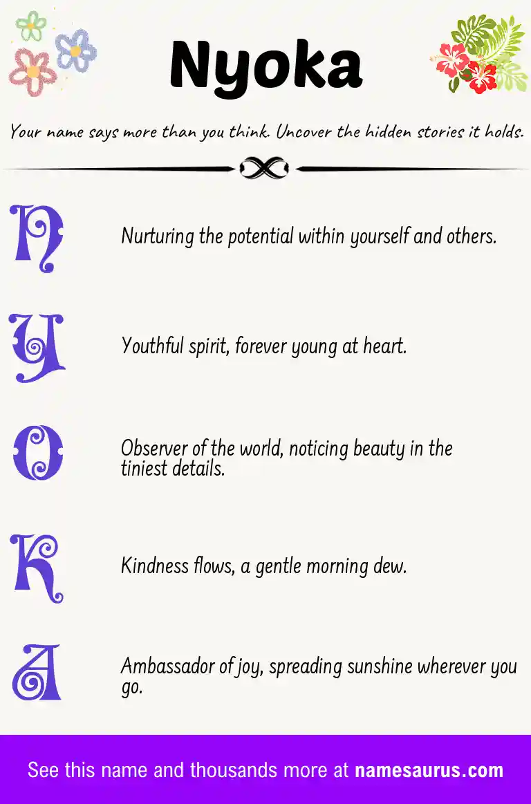 Acrostic poem about Nyoka.