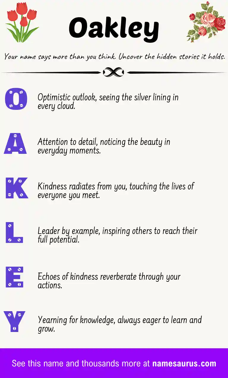 Acrostic poem about Oakley.
