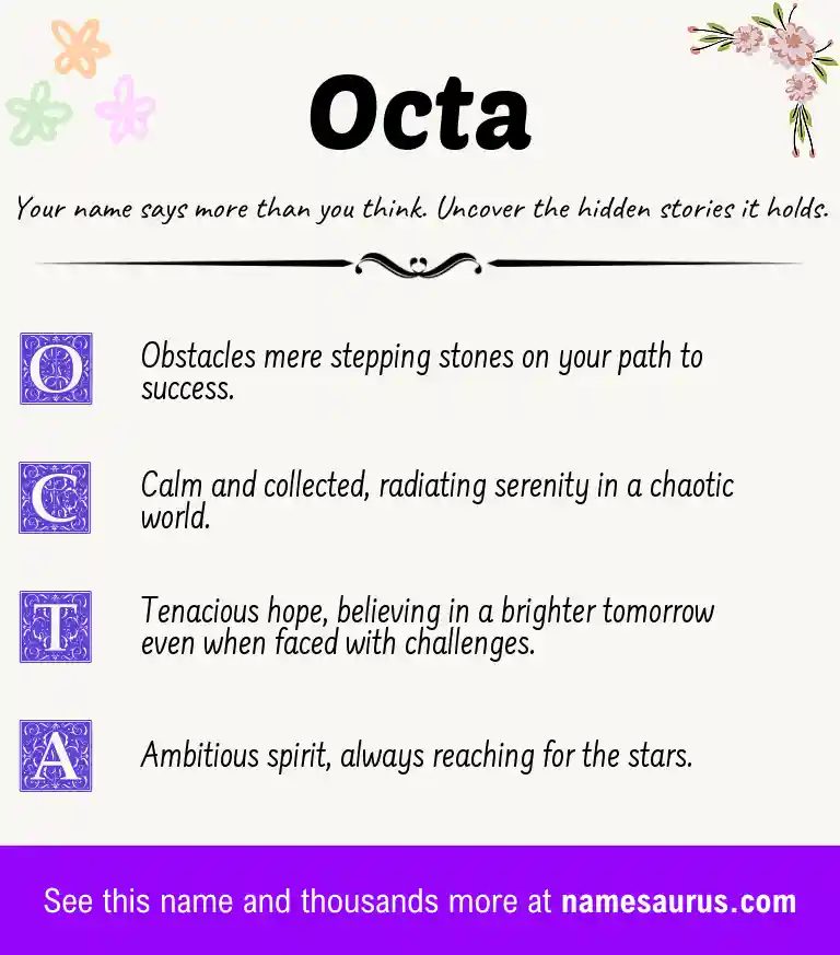 Acrostic poem about Octa.