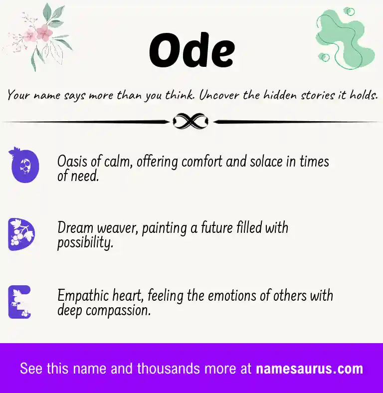 Acrostic poem about Ode.
