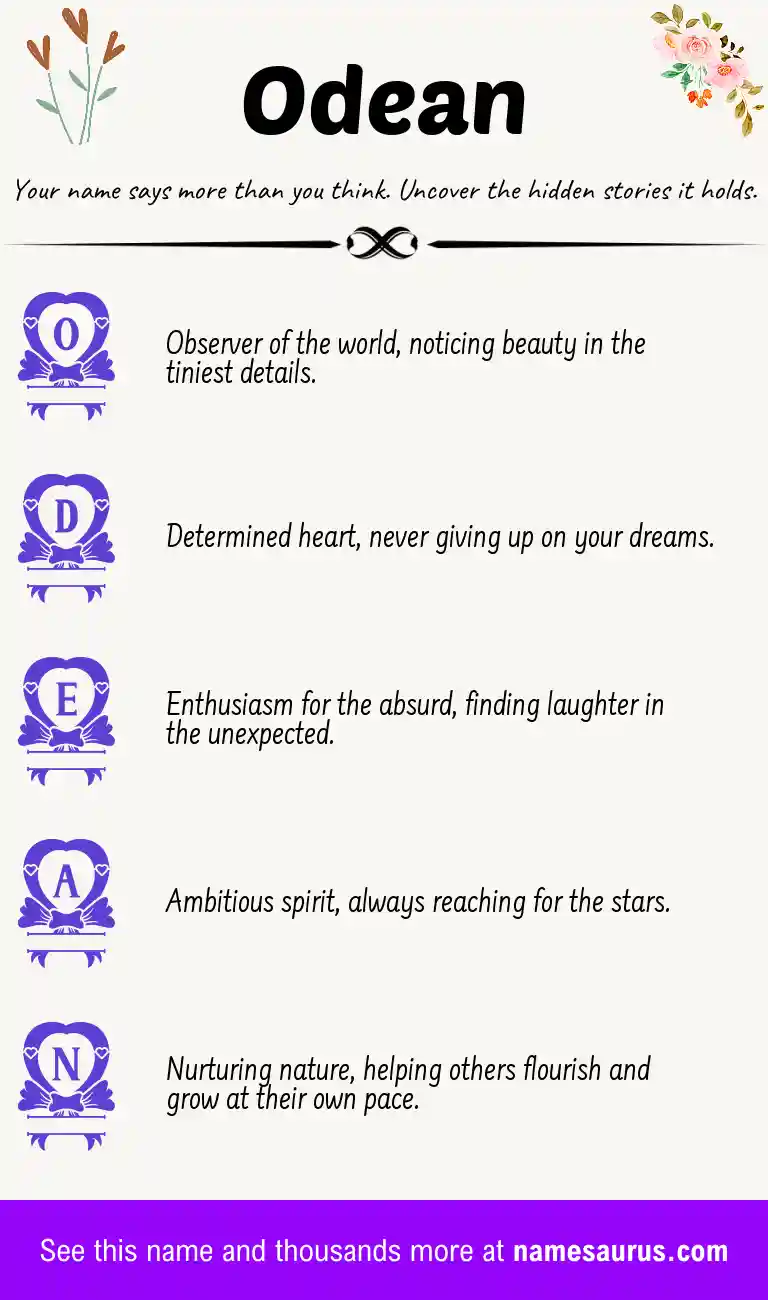 Acrostic poem about Odean.