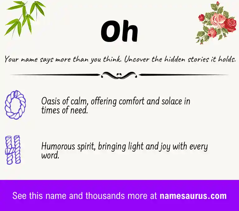 Acrostic poem about Oh.