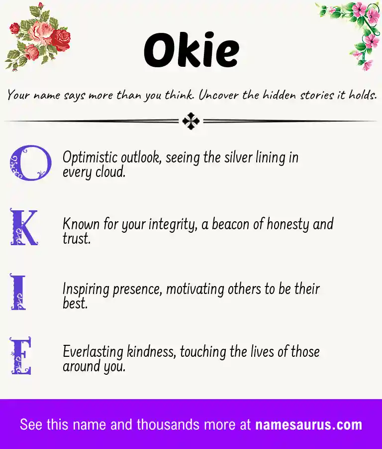 Acrostic poem about Okie.