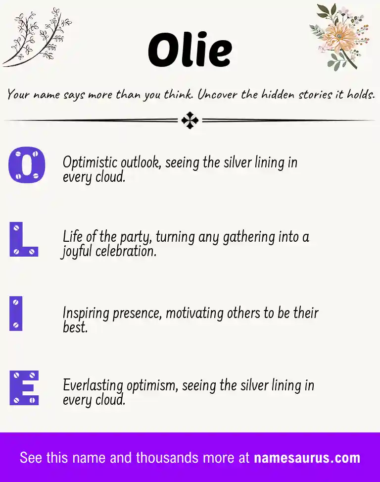 Acrostic poem about Olie.