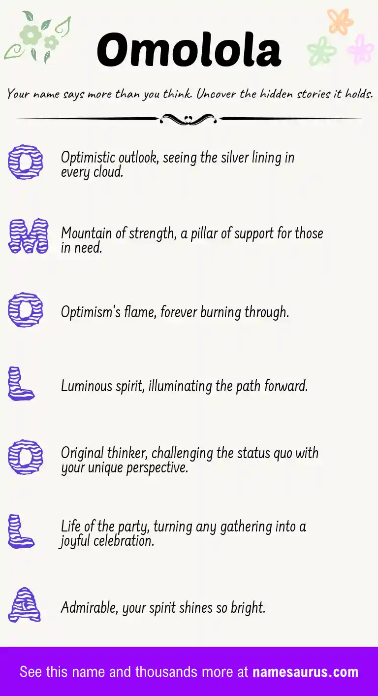 Acrostic poem about Omolola.