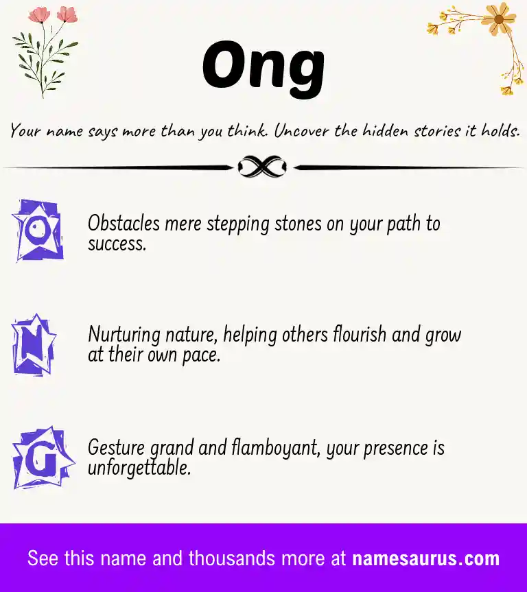 Acrostic poem about Ong.